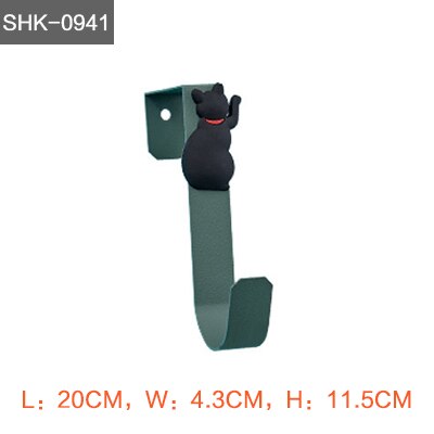 Cartoon kitten haak gratis punch deurhaak kinderkamer badkamer schattig dier ijzeren kapstok: Shk -0941