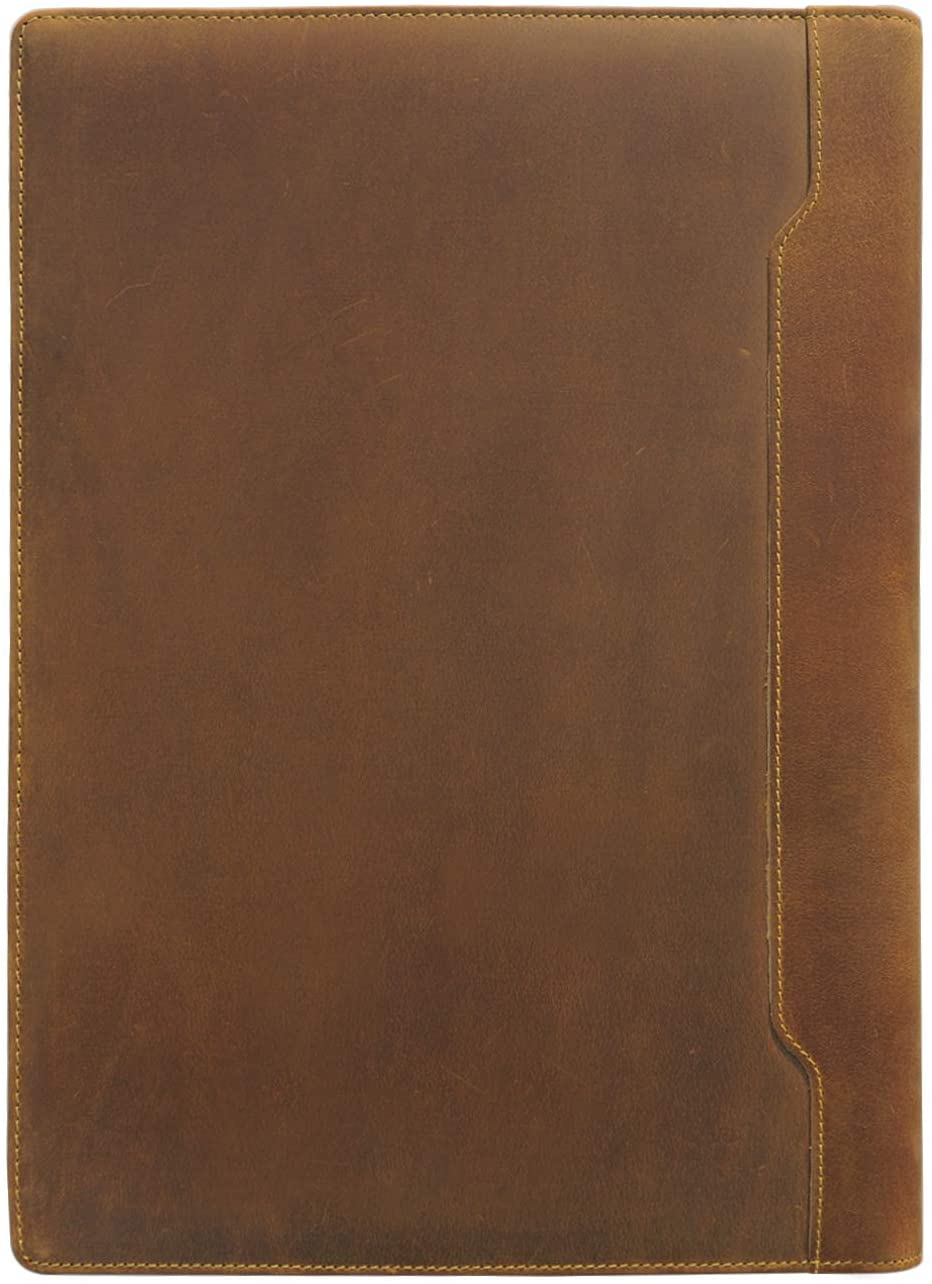 Leather Planner Cover Agenda Organizer A4+ Planner Cover Leather Daily Journal Cover with Writing Pad