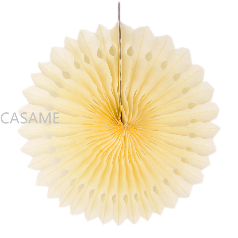 5Pcs Kleur Tissue Papier Cut-Out Papier Fans Pinwheels Opknoping Bloem Papier Ambachten Voor Wedding Party Verjaardag Decor levert: Donker Kaki