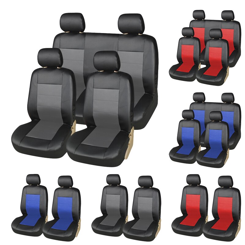 Autoyouth Auto Pu Front Stoelhoezen 2Pcs Car Seat Cover Fit Afneembare Hoofdsteun Antislip Ademende Fit Mazda Toyota
