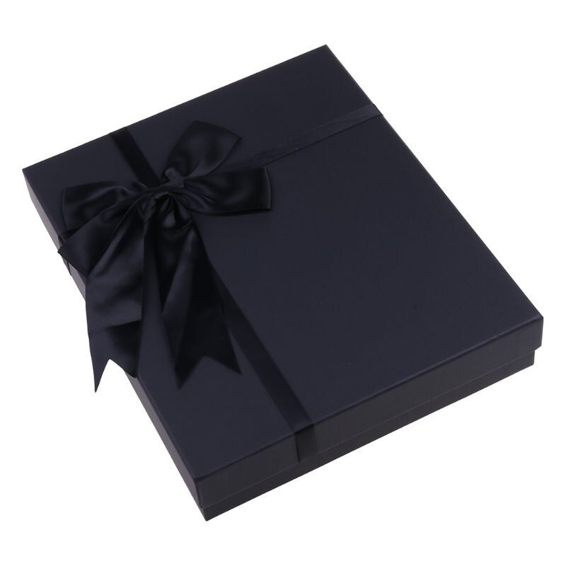 Vlinderdas Elegante Zwarte Geschenkdoos Milieuvriendelijke Hoge Karton Voor Bruiloften