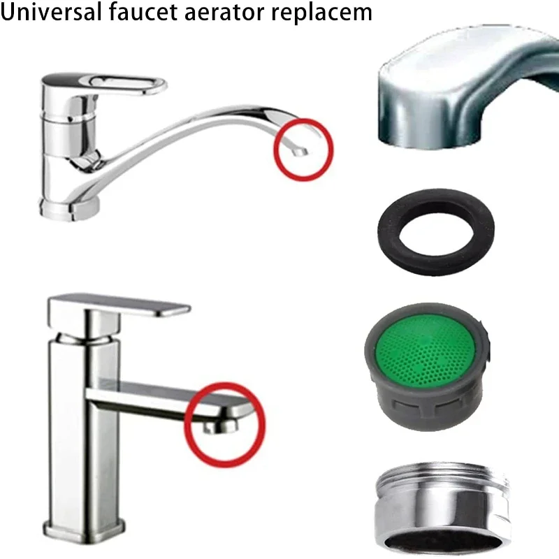 10 Stück Waschbecken-Wasserhahn-Filter, Wasserhahn-Kunststoffeinsatz, Ersatzdüsenfilter – Ersatzteile für Wasserhahn-Durchflussbegrenzer