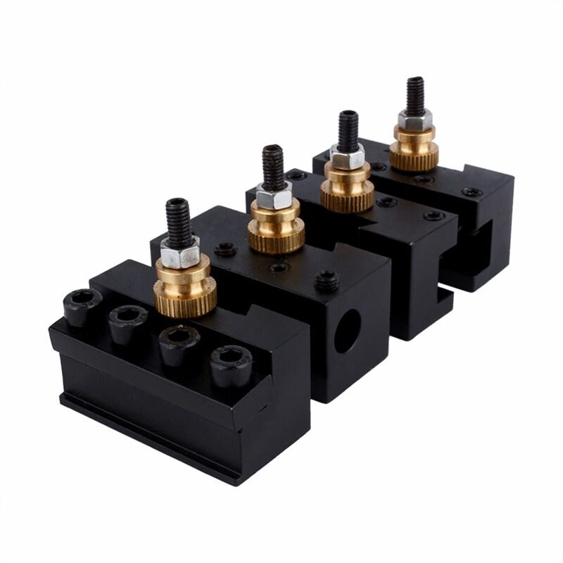 Mini CNC Lathe Tool Holder Quick Change Tool Post Cutter Holder Screw Kit Set Boring Bar Turning Facing Holder Wrench