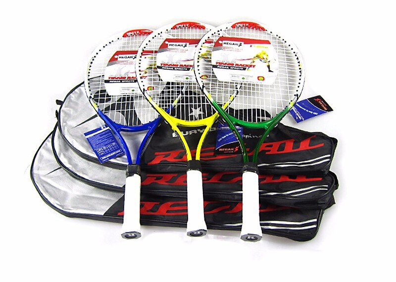 Top Junior Tennis Racquet Training Racket Aluminum alloy Kids Youth Child Childrens Tennis Training Exercises +Carry Bag