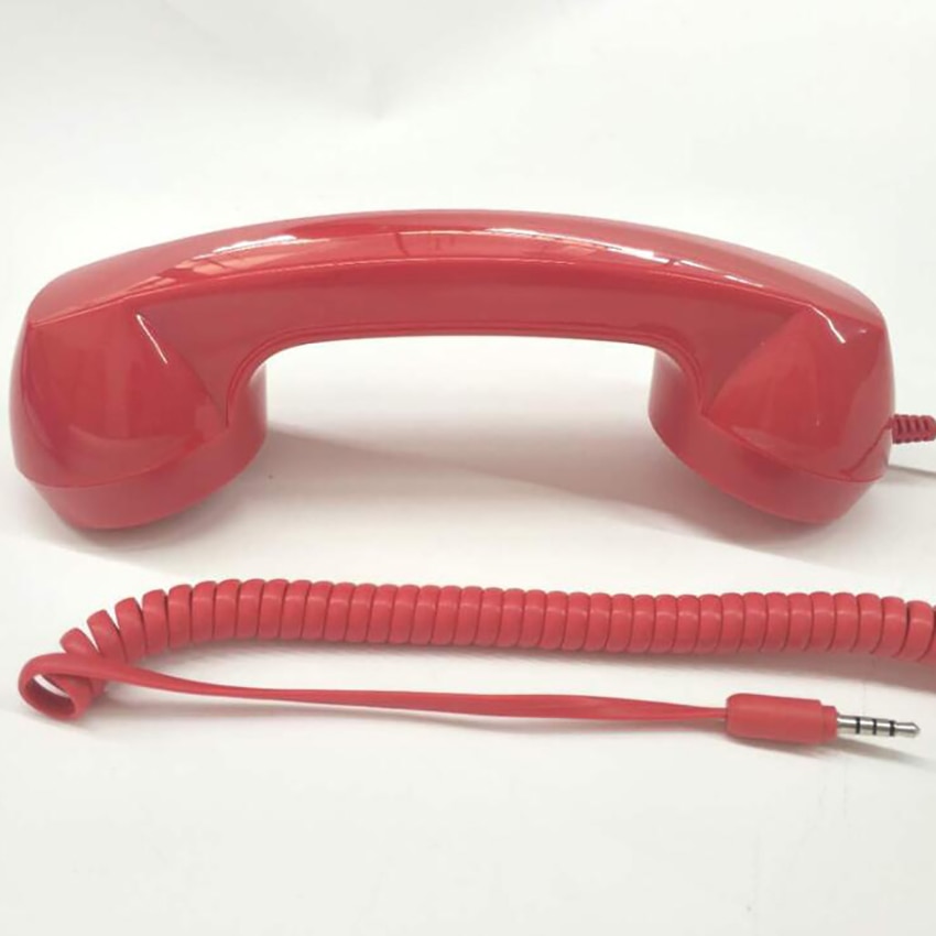 Vintage rétro téléphone combiné téléphone portable récepteur micro Microphone pour téléphone portable Smartphone, prise 3.5mm, câble 100cm