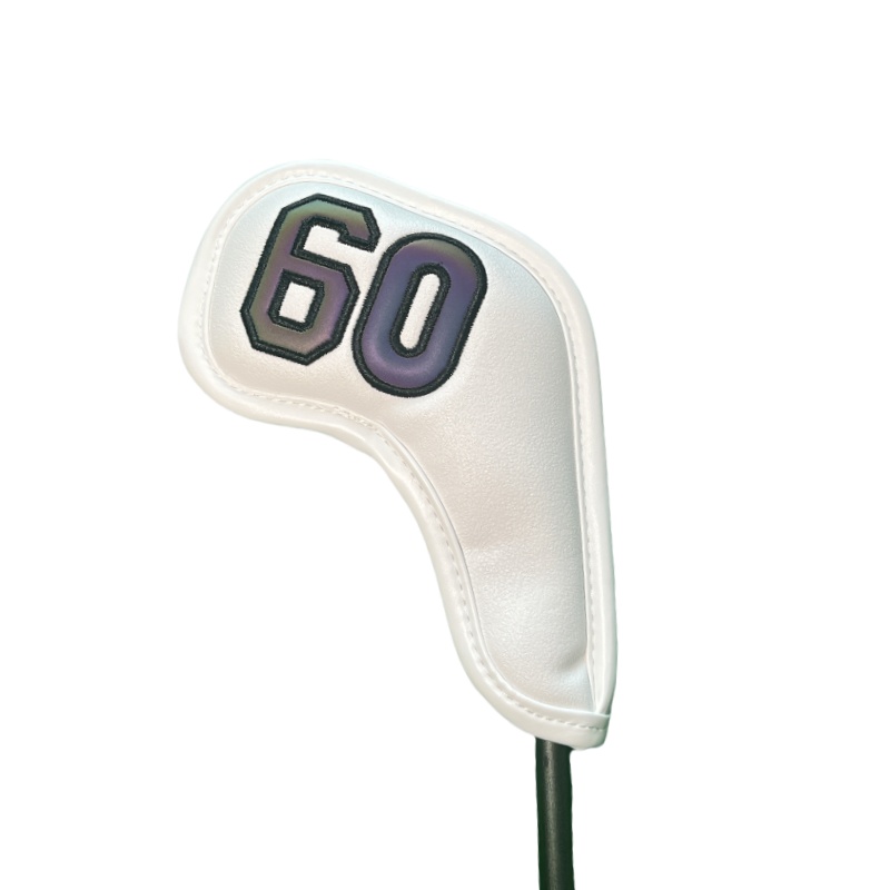 Golf Wedge Head Covers Magneet Close Cover Wiggen Headcovers Nummers 48 50 52 54 56 58 60 Graden Wit/zwart Golf Iron Cover: Chocolade