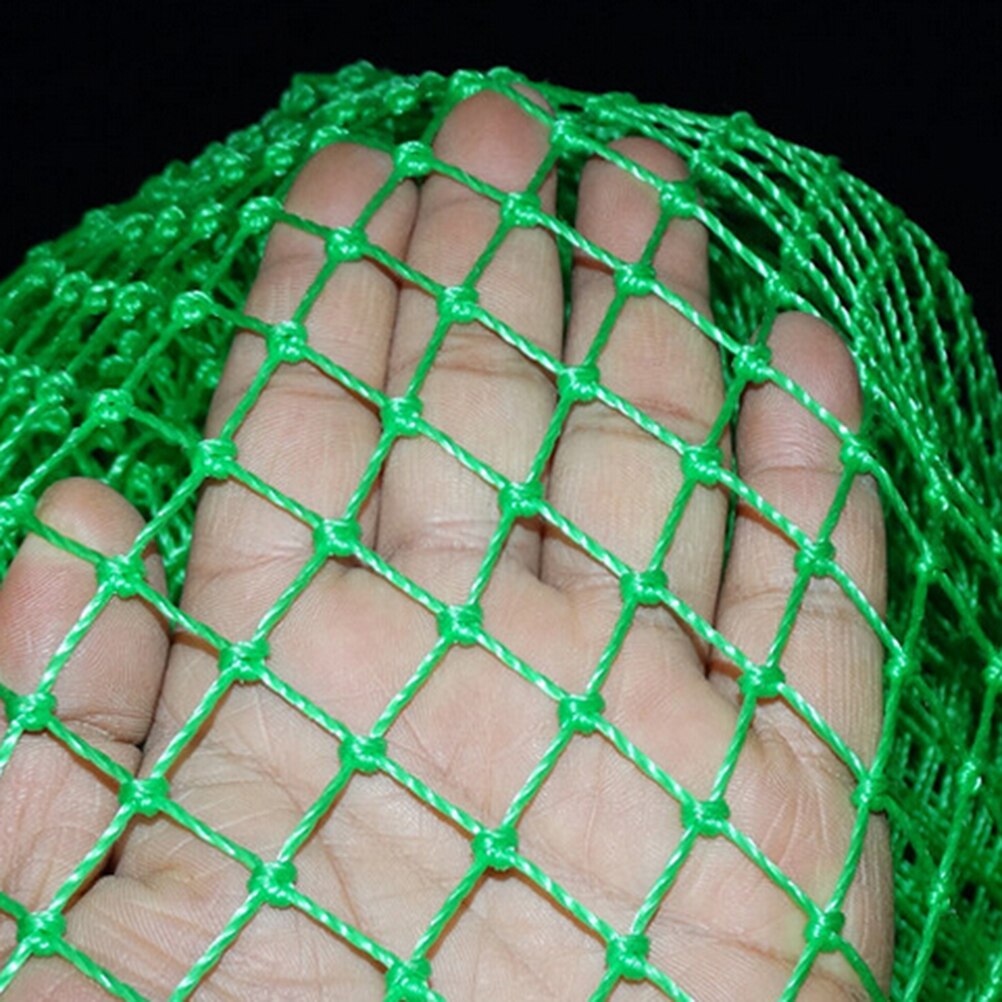 Nylon Fishing Net Rhombus Mesh Hole Net Collapsible Fishing Tools Green Net