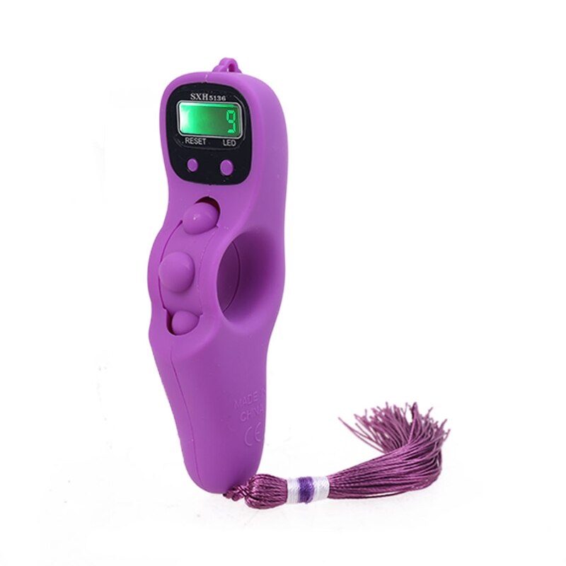 Portable Handheld Digital Beads Counter with Backlight Finger Game Toy Manual Reset Decompression Relaxation Tool for Meditation