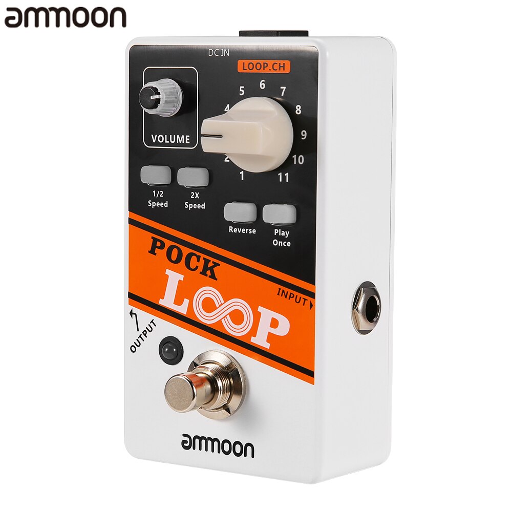 Ammoon PockRock Tragbare Gitarre Multi-effekte Prozessor Wirkung Pedal 15 Wirkung 40 Trommel Rhythmen stimmen Funktion gitarre Pedal: ammoon Pocke Schleife