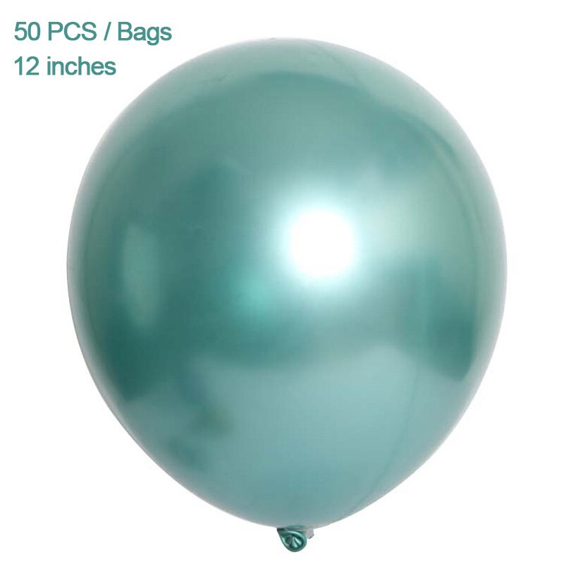 50 st metall latex ballong kostym födelsedagsfest förslag bröllop festival dekoration spel belöning 12 tum: Grön