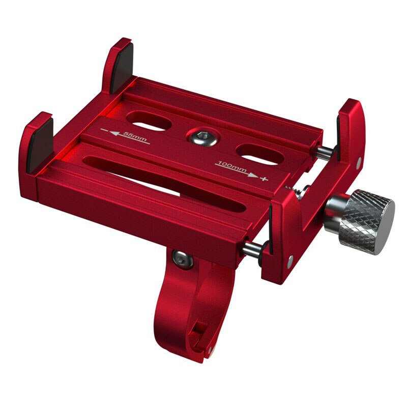 Aluminum Bicycle Phone Holder For Smartphone Adjustable Support GPS Bike Phone Stand Mount Bracket Bike Accessories: red