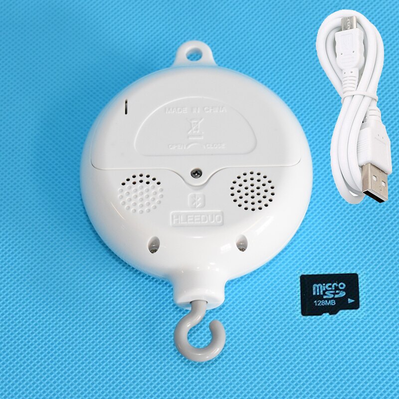 Rotary Baby Crib Mobile Bed Bell Toy Holder Arm Bracket Hanging Music Box White For Boys Girl Newborn 0-12 Months Rattles Toys