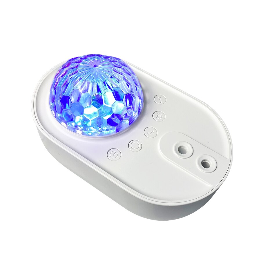 Lucky Stone Ocean Wave Projector Night Light Lamp Bluetooth Music Player Remote Control Water Wave Color Led Projector For Baby: Spaceship White