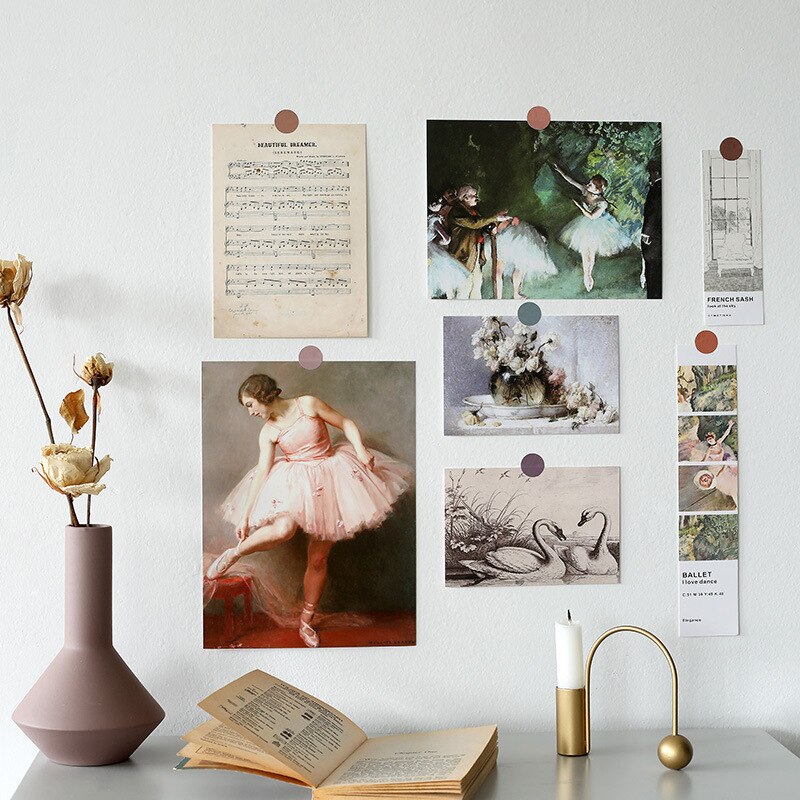 Nordic Eenvoudige Art Postkaart Muur Sticker Fotografie Props Diy Witte Achtergrond Collocatie Kamer Decoratie Kaart Wenskaart: 12
