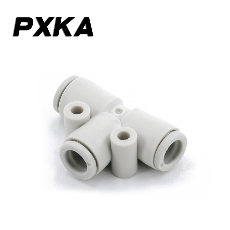 PU tracheal quick connector reducer quick plug pneumatic fittings plastic T-tee SMC KQ2T06-00A