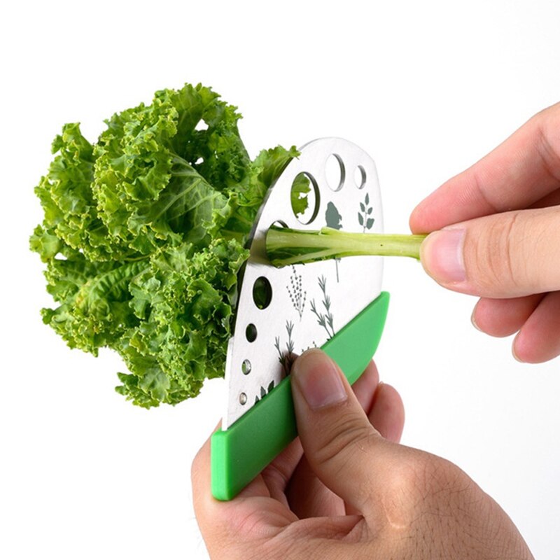 9 Holes Herb Stripper Stainless Steel Kitchen Herb Leaf Stripping Tool