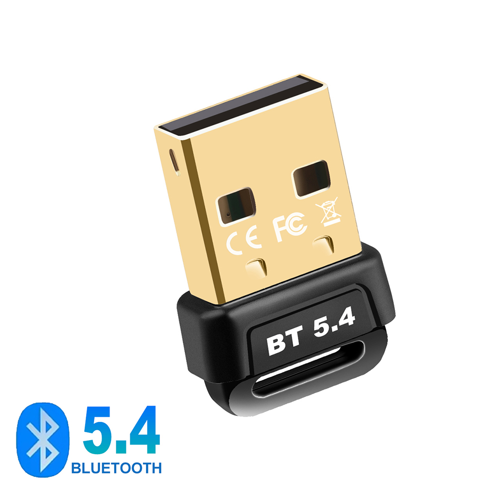 USB Bluetooth 5.4 Adapter USB Bluetooth Dongle for PC Wireless Mouse Keyboard Speaker Printer Music Audio Receiver Transmitter: Silver