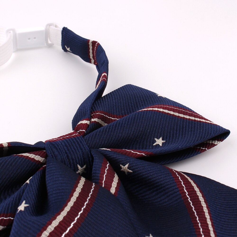Pajarita grande de gran tamaño para mujer, cuello de uniforme, nudo de lazo de mariposa para mujer, corbatas de lazo a rayas para adultos, corbatas para niñas