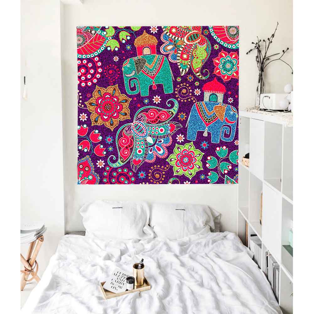 Simsant Mandala Tapestry Hippie Bohemian Galaxy Psychedelische Bloem Muur Opknoping Wandtapijten Voor Woonkamer Slaapkamer Home Decor