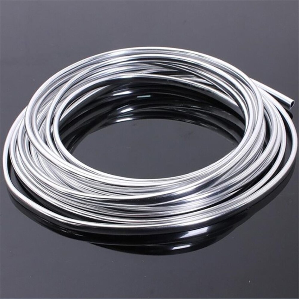 6m krom støbning trim strip bil dør kant ridsebeskytter protector cover strip rull krom molding trim strip: Sølv