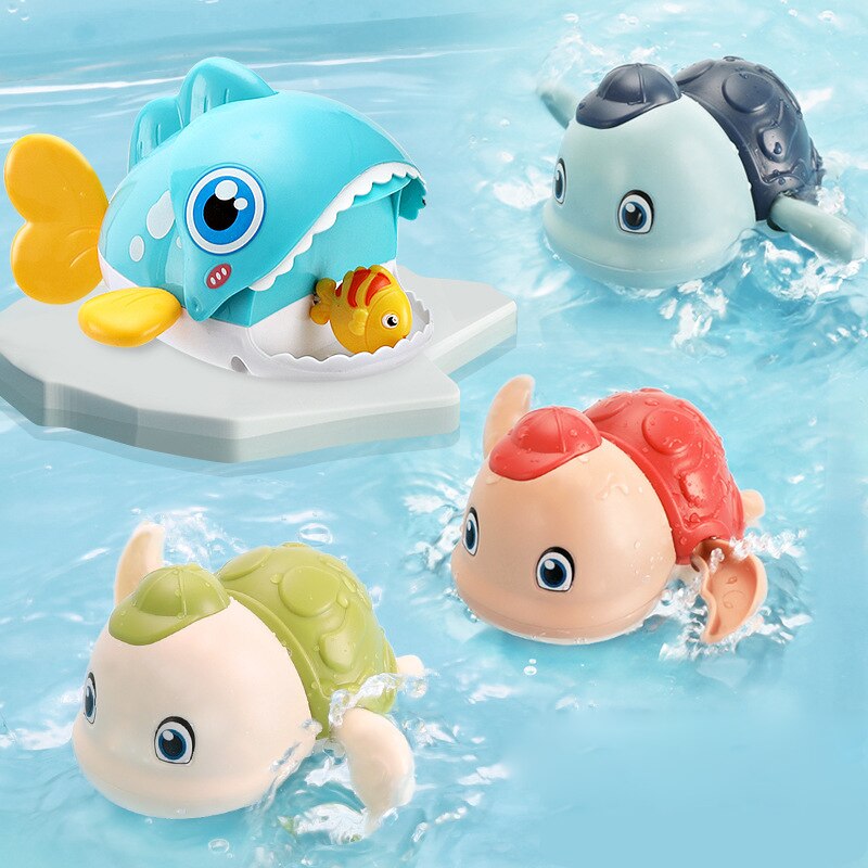 Gorąca sprzedaż zabawki robić kąpieli mechaniczna zabawka delfin gruba ryba zjada małe ryby zabawna zabawka kąpiel dziecięca zabawki wodne wanienka wysokiej jakości