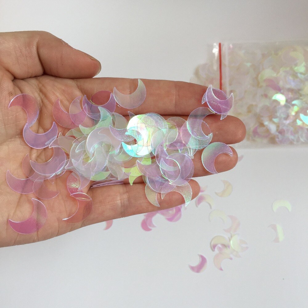 Iriserende Maan Confetti Spangles Maan Pailletten 1st verjaardag Baby Shower Nursery Romantische bruiloft tafel Decoratie