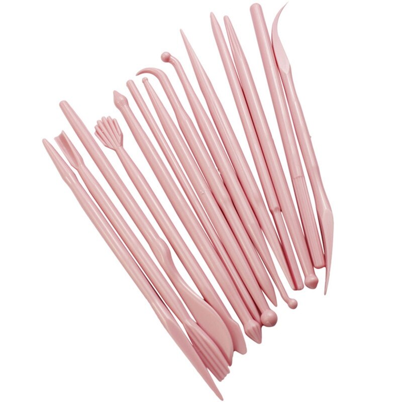 Taart Decoreren Gereedschappen Bakken Accessoires 14Pcs Multifunctionele Icing Pastry Borstels Fondant Cake Schilderen Borstel Nail Art Borstel Pen: Pink