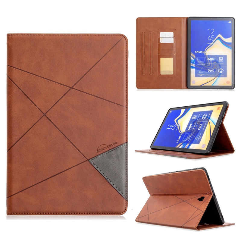 Hoesje voor samsung galaxy tab  s4 10.5 inch sm -t835 sm-t830 t830 luxe leren flip stand cover tab  s4 10.5 inch tablethoes