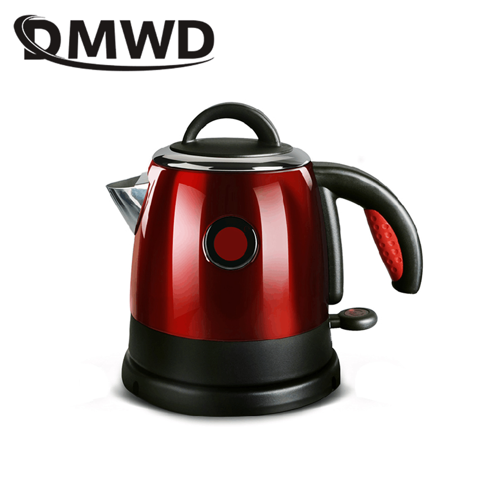 Long Spout Mouth Stainless Steel Heating Water Boiler Electric Kettle Auto Power off Boiling Heater Drip Coffee Tea Pot 0.8L