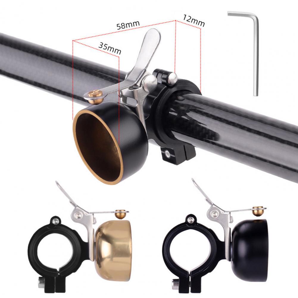Timbre de bicicleta de aluminio de estilo Retro con sonido fuerte, accesorio de manillar de fácil instalación para bocina de bicicleta clásica