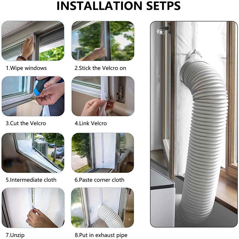 3M 5M Universal- Luft sperren Fenster Dichtung Tuch Platte Heißer Lüfte halt Klimaanlage Auslauf Fenster Abdichtung Bausatz für Handy, Mobiltelefon Klimaanlage