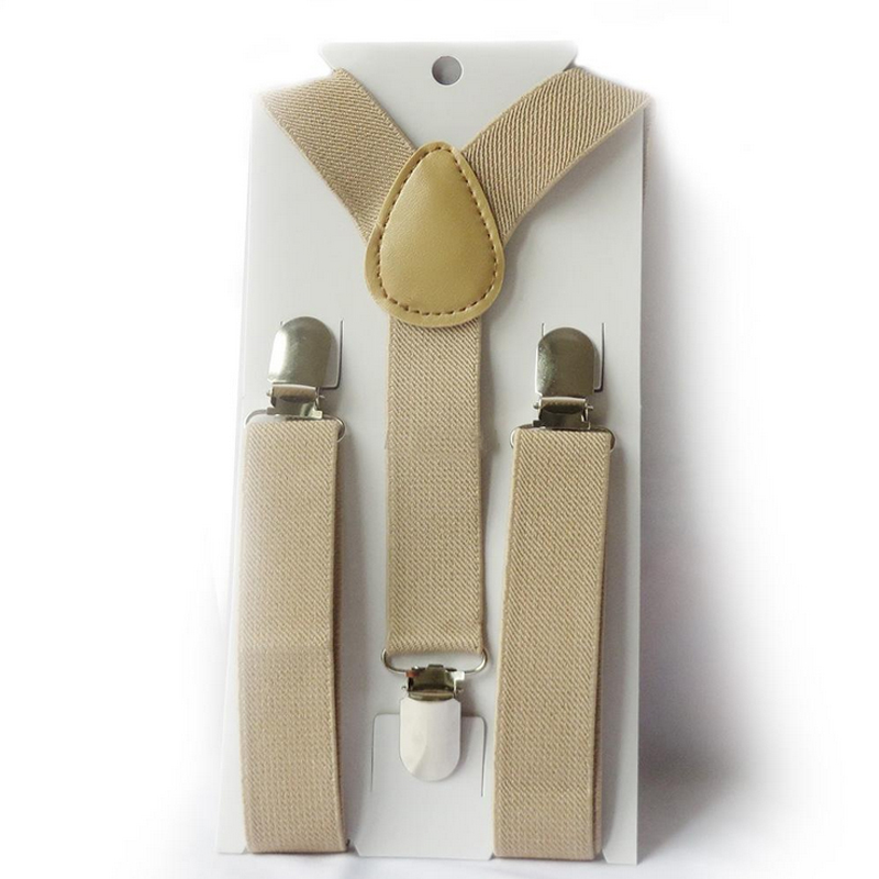 Tirantes de cinta elástica ajustable para niños y niñas, accesorios de boda para bebés, nueva: Beige
