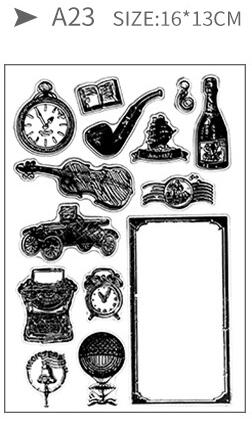 1pc genomskinlig stämpel silikon sigill scrapbooking fotoalbum papperskort gör-det-själv hantverk album dagbok verktyg: A23