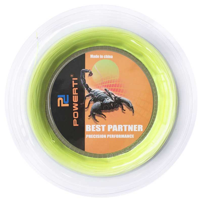 POWERTI – ficelle de raquette de Badminton, bobine de 200m, 0.72mm, ronde d'entraînement, Orange, Sport: Fluorescent yellow