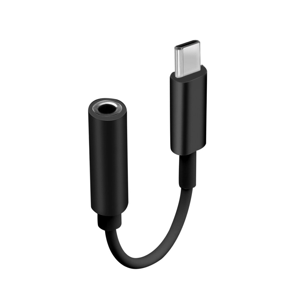 Bundwin typ C męnarty na 3.5mm Jacek kobieta audio Aux kabel USB C robić 3.5mm słuchawki słuchawki adapter dla Huawei P20 P30 zawodowiec: czarny