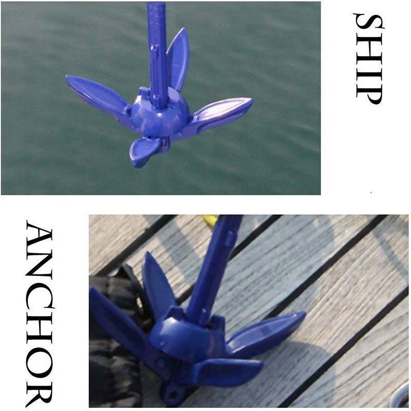 Folding Anchor Fishing Accessories Aluminum Folding Boat Anchor For Canoe Kayak Fishing Marine Sailboat Boat Watercraft Anchor
