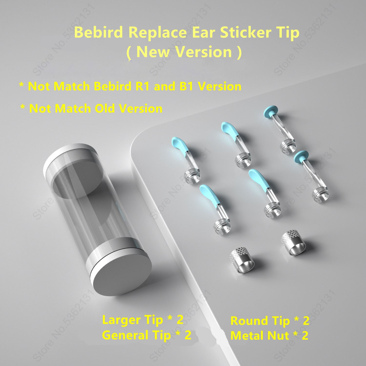 Bebird-limpiador de oídos para el cuidado de la salud, conjunto de herramientas para PC, accesorios de punta de repuesto, Original, A2, C3, B2, X17 Pro, M9 Pro, R1: New Tip 4 add 2