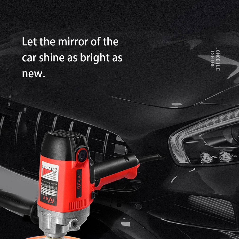 1100W 220V Electric Car Polisher Machine Auto Polishing Machine Adjustable Speed Sanding Waxing Tools Car Set Power Tool EU Plug