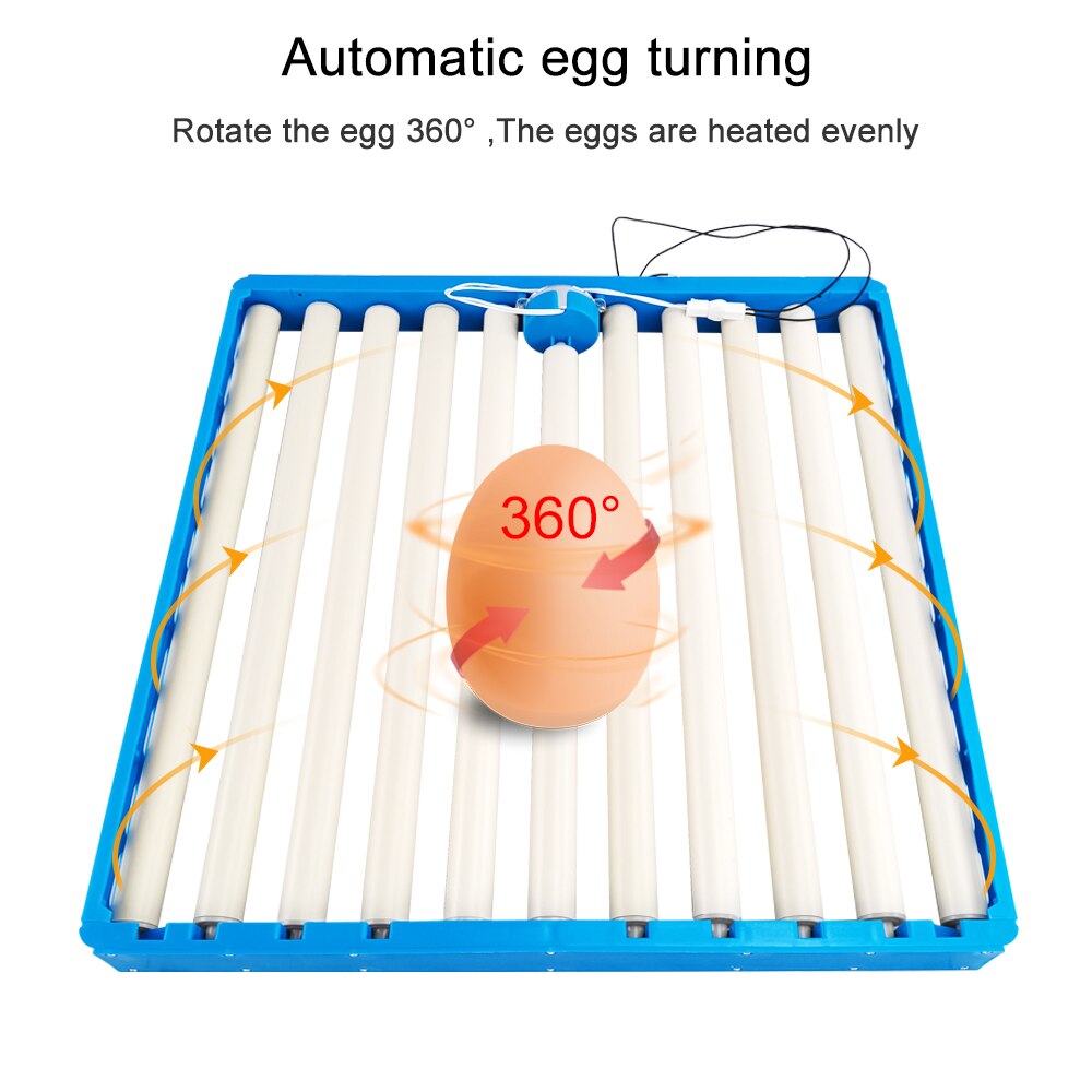 Incubadora de plástico multifunción de 11 tubos, bandeja de huevos de giro automático para pollo, pato, equipo de incubación