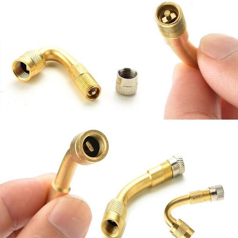 Válvula de neumático de latón con ángulo de 45/90/135 grados, vástago de válvula Schrader con adaptador de extensión, vástago de aire para válvula de neumático, extensor,