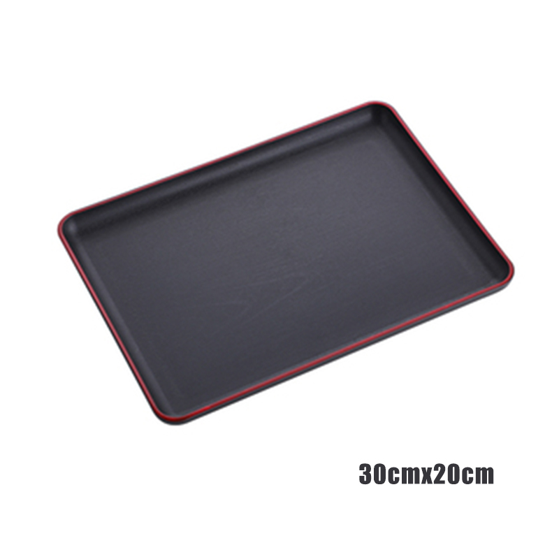 Dienblad Rechthoekige Plastic Lade Voedsel Dienbladen Anti-slip krasbestendig P666: 30cmx20cm