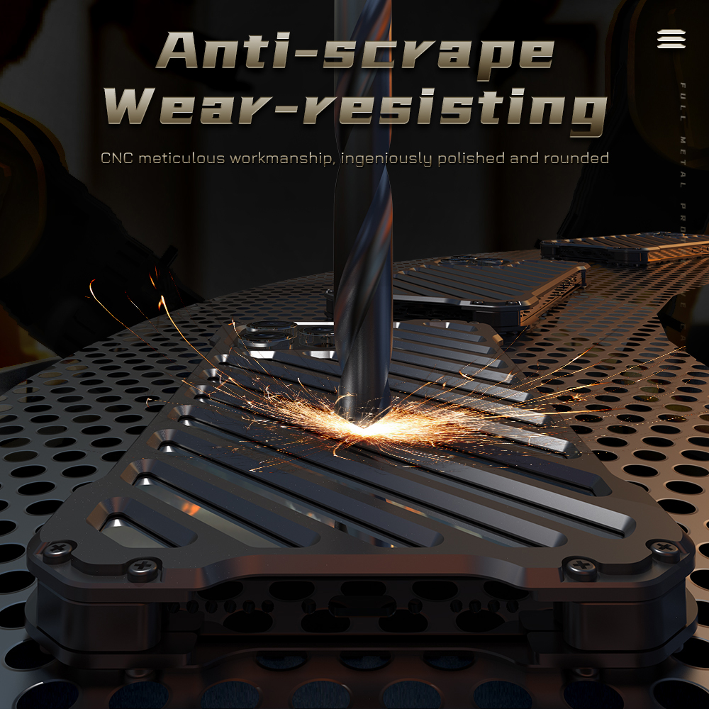 Aluminium Alloy Metal Phone Case for iPhone 12 13 14 15 16 Pro Max 16 Plus Heat Dissipation Ventilate Shockproof Armor Cover