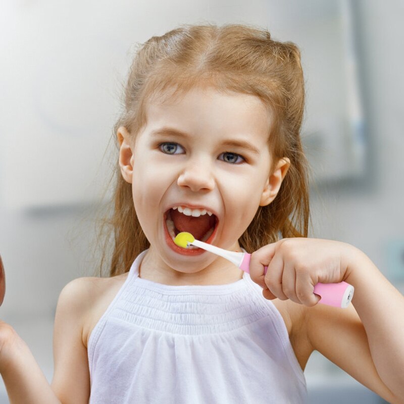 Kinderen Elektrische Tandenborstel 3 Zijden All Inclusive 5 Modi 2 Usb Oplaadbare Draagbare Elektrische Tandenborstel
