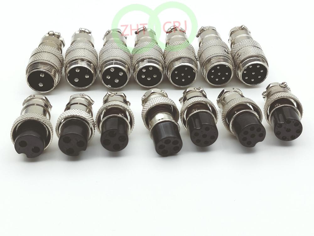 1set GX16 16mm Connector 2pin 3pin 4pin 5pin 6pin 7pin 8pin 9pin 10pin Male & Female Aviation Socket & Plug Inline adapter