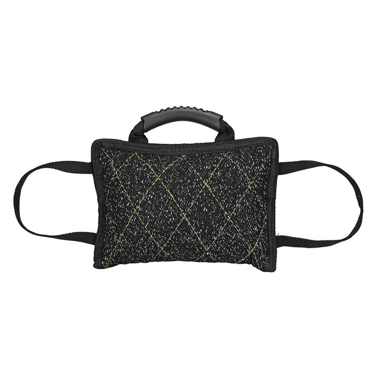 Durable Dog Training Bite Pillow German Shepherd Rottweiler Interactive Toy Playing Chewing Training Teeth Cleaning Toys: Black