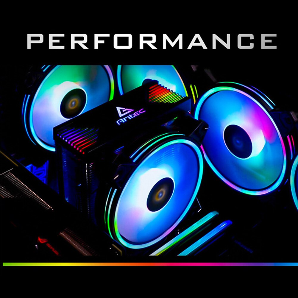 Antec A400 RGB CPU Cooler with 4 Heatpipes for LGA 1151 1150 1155 1156 AM4 AM3 GPU Computer Water Cooling System Waterblock