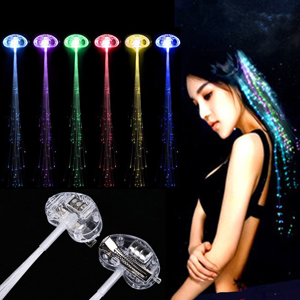 50pcs Party Fun Led Haar Clips Haarspeld Lichtgevende Gloeiende Haar Vlecht Light Up Speelgoed voor Kinderen Festival Partij levert