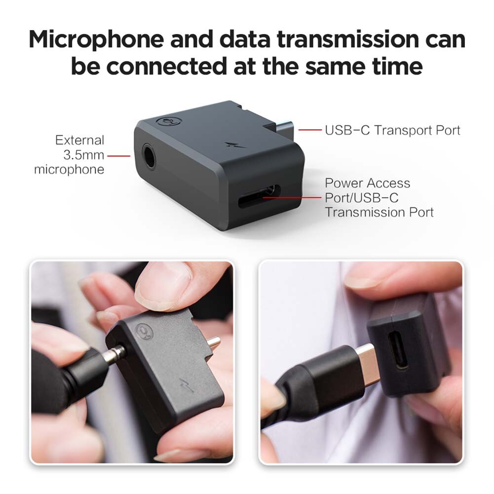 Audio Charging External Converter Music Lovers Playing Mic Adapter Action Camera Accessories for Insta360 ONE X2