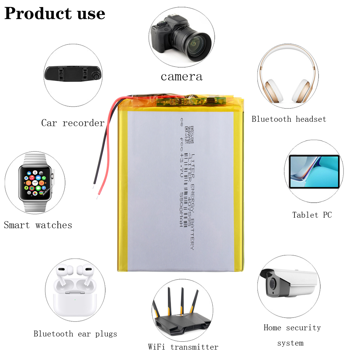 407595 3,7 V 5500 mAh Li-Ionen-Tablet-PC-Akku für 7,8,9 Zoll Tablet-PC 3,7 V Polymer-Lithium-Ionen-Akku mit hoher