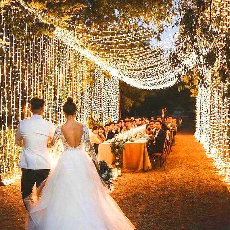 2M-100M Led String Fairy Lights Christmas chain Garland Outdoor Waterproof for Party Ramadan Wedding Decoration
